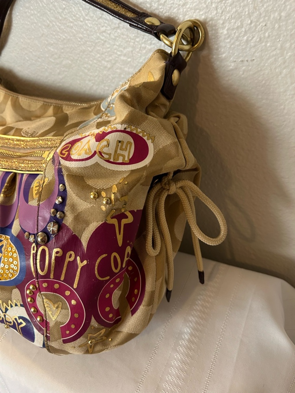 COACH Poppy Multicolor Signature Hobo Bag - Picture 3 of 16